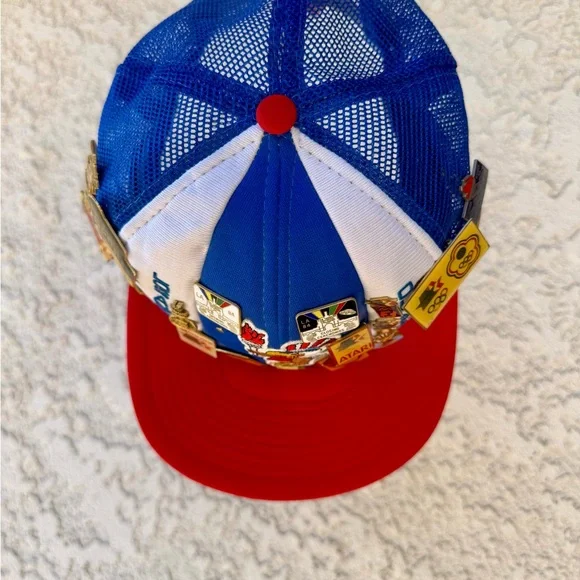 Vtg 1984 LA Olympics Hat W/vtg Olympics Pin’s USA certified